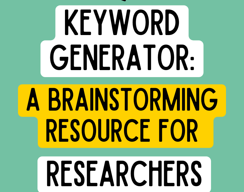 The Keyword Generator from the University of Louisiana at Lafayette Library