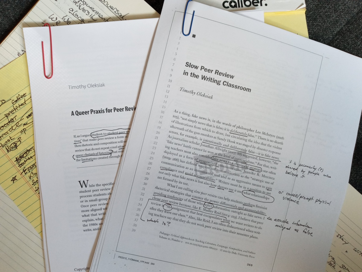 Asking Students to *Really* Read Each Other’s Writing | A Conversation with Timothy Oleksiak