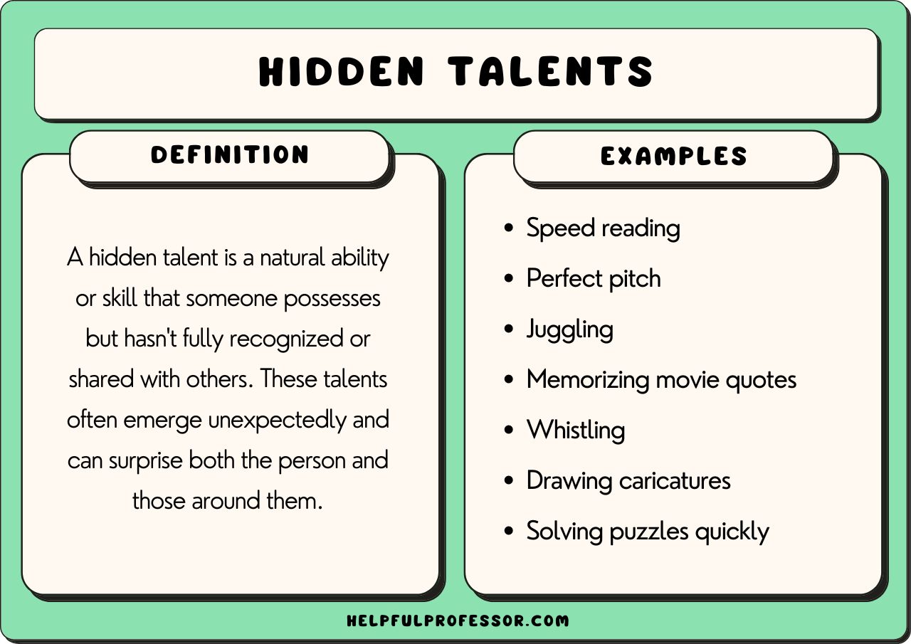 101 Hidden Talents Examples (2024)