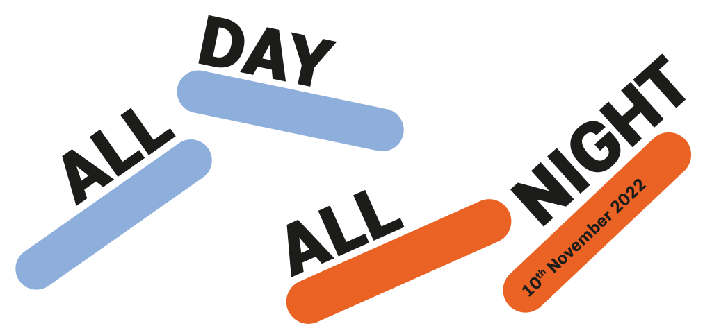 All Day All Night conference graphic, conference takes place on the 10th of November, 2022