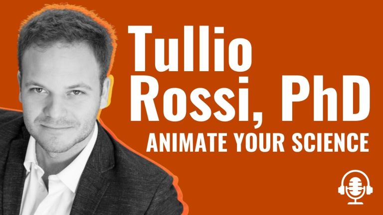 Graphic for Tullio Rossi, PhD Director of Animate Your Science who is featured on the blog in March 2022