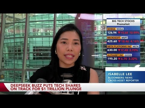 Nvidia, Microsoft Stock Fall in Wake of New AI Model From DeepSeek (Bloomberg Podcasts)