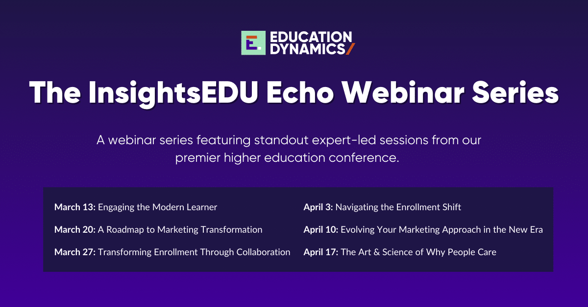 Introducing the InsightsEDU Echo Webinar Series