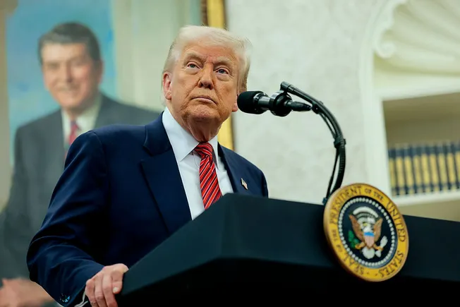 56% of adults disapprove of Trump’s approach to colleges, AP-NORC poll finds