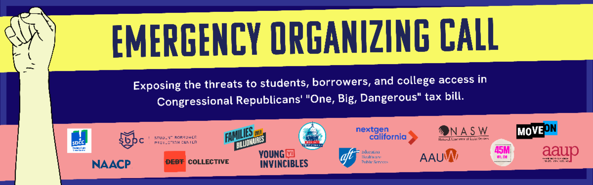 TOMORROW 7 PM ET—join our emergency organizing call! (Brandon Herrera, Student Borrower Protection Center)