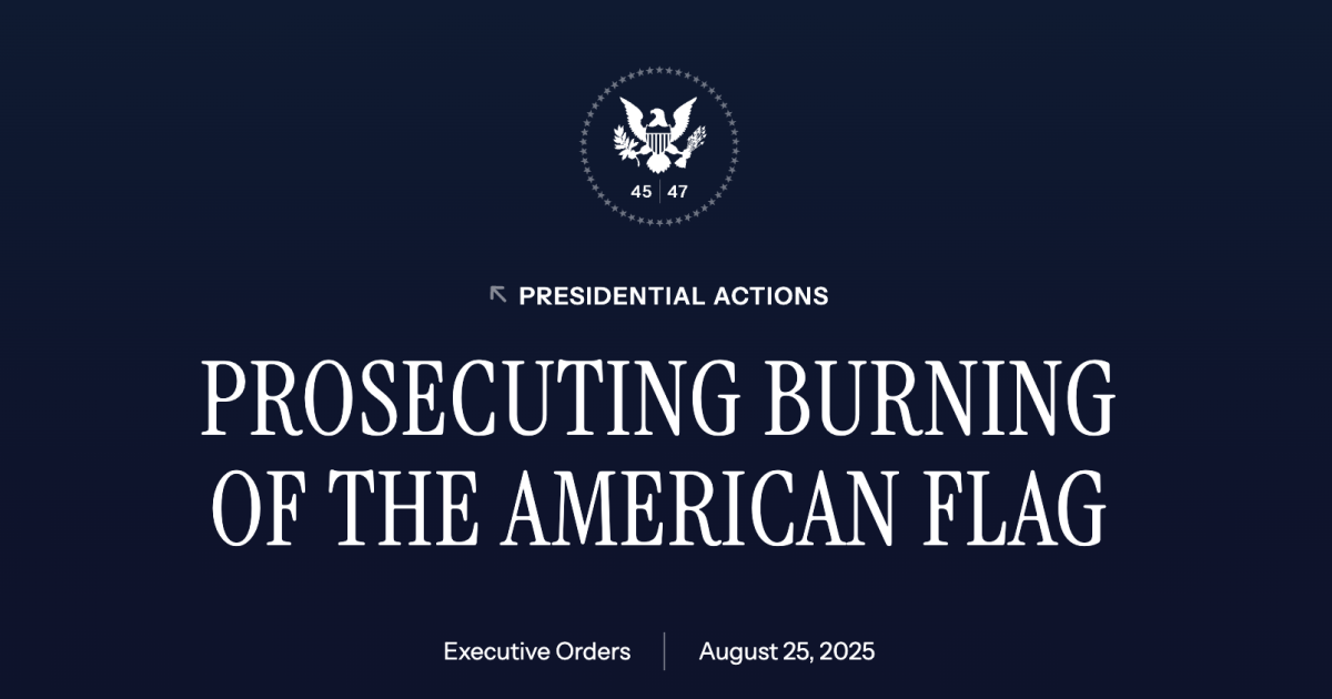 FIRE statement on President Trump’s executive order to outlaw flag burning