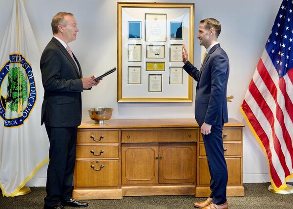 Nicholas Kent Sworn In as Under Secretary of Education
