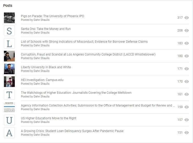 Most Popular Articles in the Higher Education Inquirer (8-26 to 9-2)