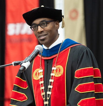 Dr. James T. Minor at commencement.