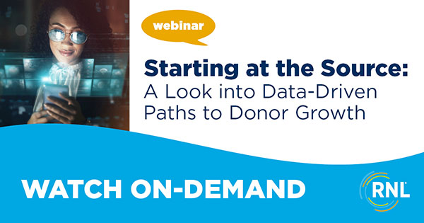 Webinar: Starting at the Source: A Look into Data-Driven Paths to Donor Growth