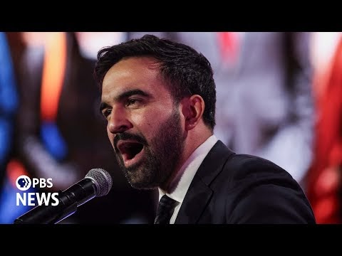 Zohran Mamdani addresses supporters after winning 2025 NYC mayoral race (PBS NewsHour)