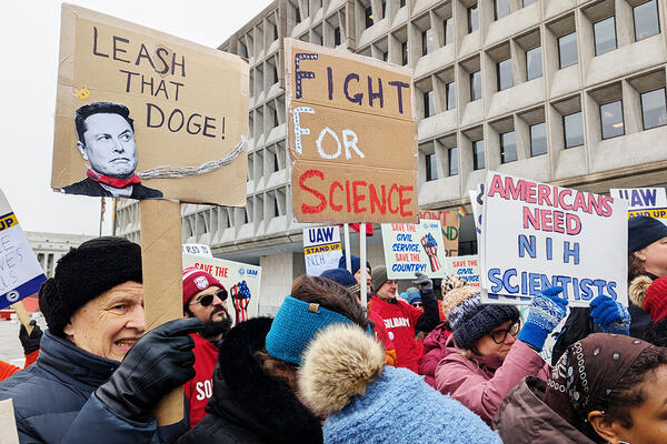 Protest against NIH cuts