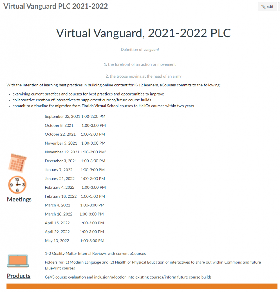 Virtual Vanguard Homepage